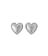 The Puffy Heart Silver Stud Earrings